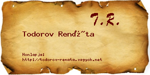 Todorov Renáta névjegykártya