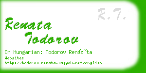 renata todorov business card